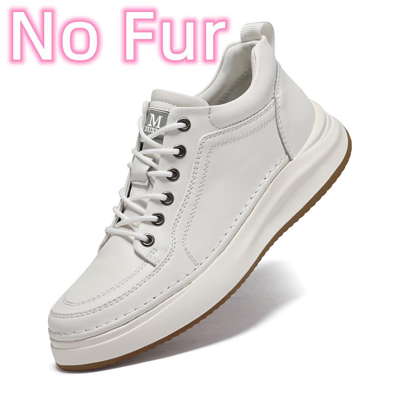 

Genuine Leather Male Ankle Boots Non-Slip Men Casual Shoes 2024 New Men Winter Plush Snow Boots All-match Mens Low Top Sneakers 38