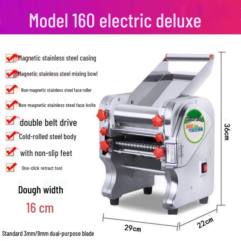 Baishuiwang Stainless Steel Multifunctional Electric Dough Press for Noodles and Dumplings