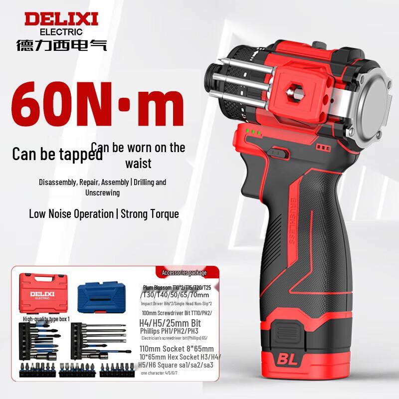 Delixi Electric Brushless Cordless Multi-Function Drill & Screwdriver CN plug (adapter included)