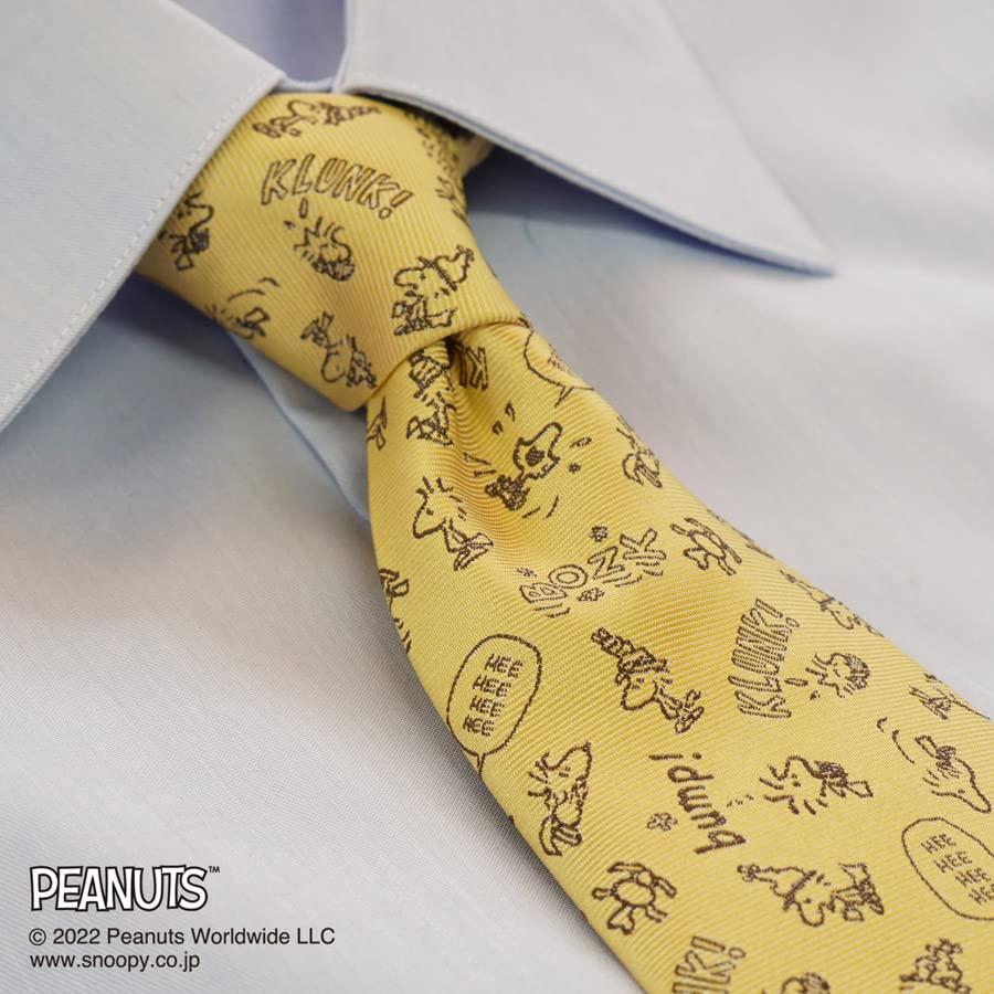 Peanuts Snoopy Tie PND48173 Yellow SNOOPY Business Brand Tie Gift