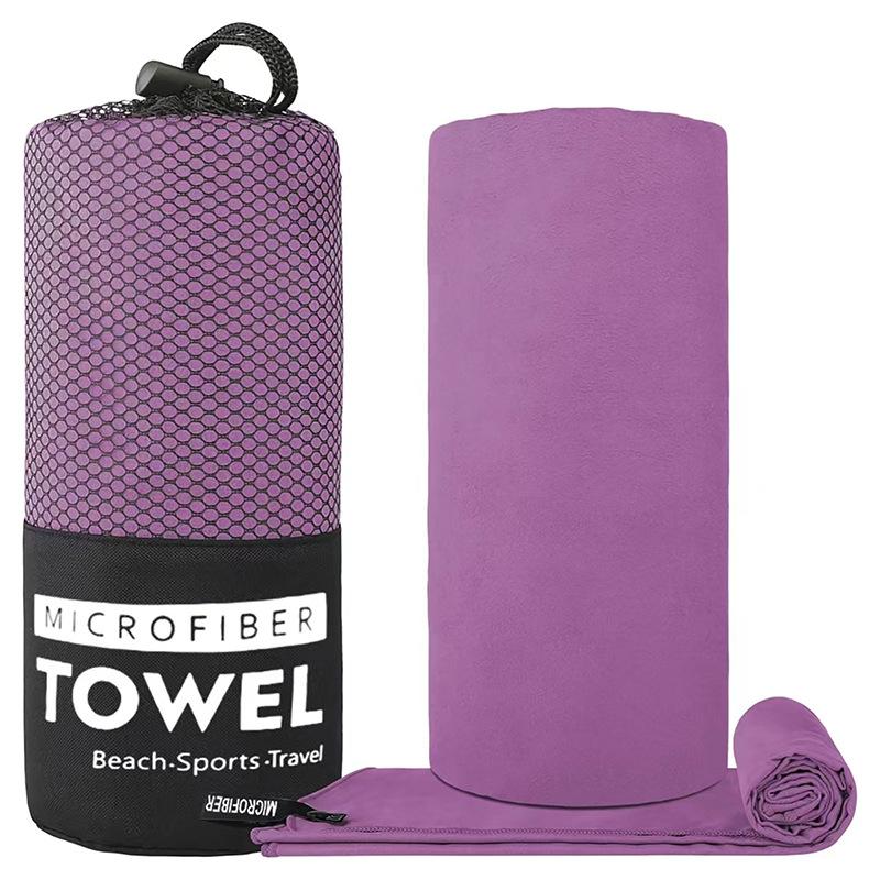 

Швидковисихаючий рушник із мікрофібри, абсорбуюче волокно, що швидко висихає, для тренувань від поту на тілі 75x150cm фіолетовий