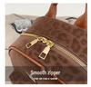 Trendy Leopard Print Women's Commuter Backpack - European & American Retro Niche Schoolbag