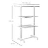 Tower Clothes Airer, Extendable Standing Dryer with 3 Levels, Foldable Wings, Casters, 154 cm, White