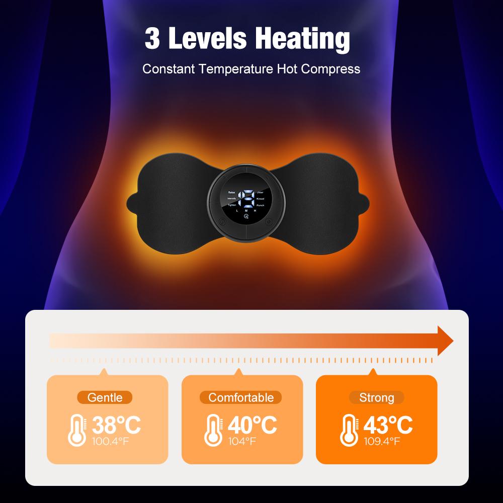 6 Modes 19 Levels Massager Pad for Neck&Back Muscle Wireless Heating Pad Body Arm Trainer Abdominal Fitness Slimming Massager