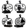 Halloween Metal Tealight Holders Hollowed Ghostly Bat Cats Iron Candle Stand Candlestick for Home Centerpieces Decors