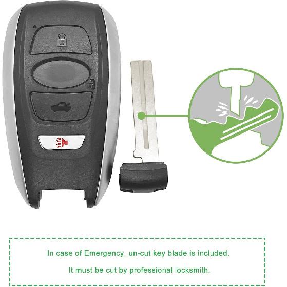 Smart Car Key Fob Replacement for Subaru Legacy Outback fits 2015 2016 2017 Proximity 4 Button Remote HYQ14AHC 281451-5801 'G' Board 314.3Mhz (1)