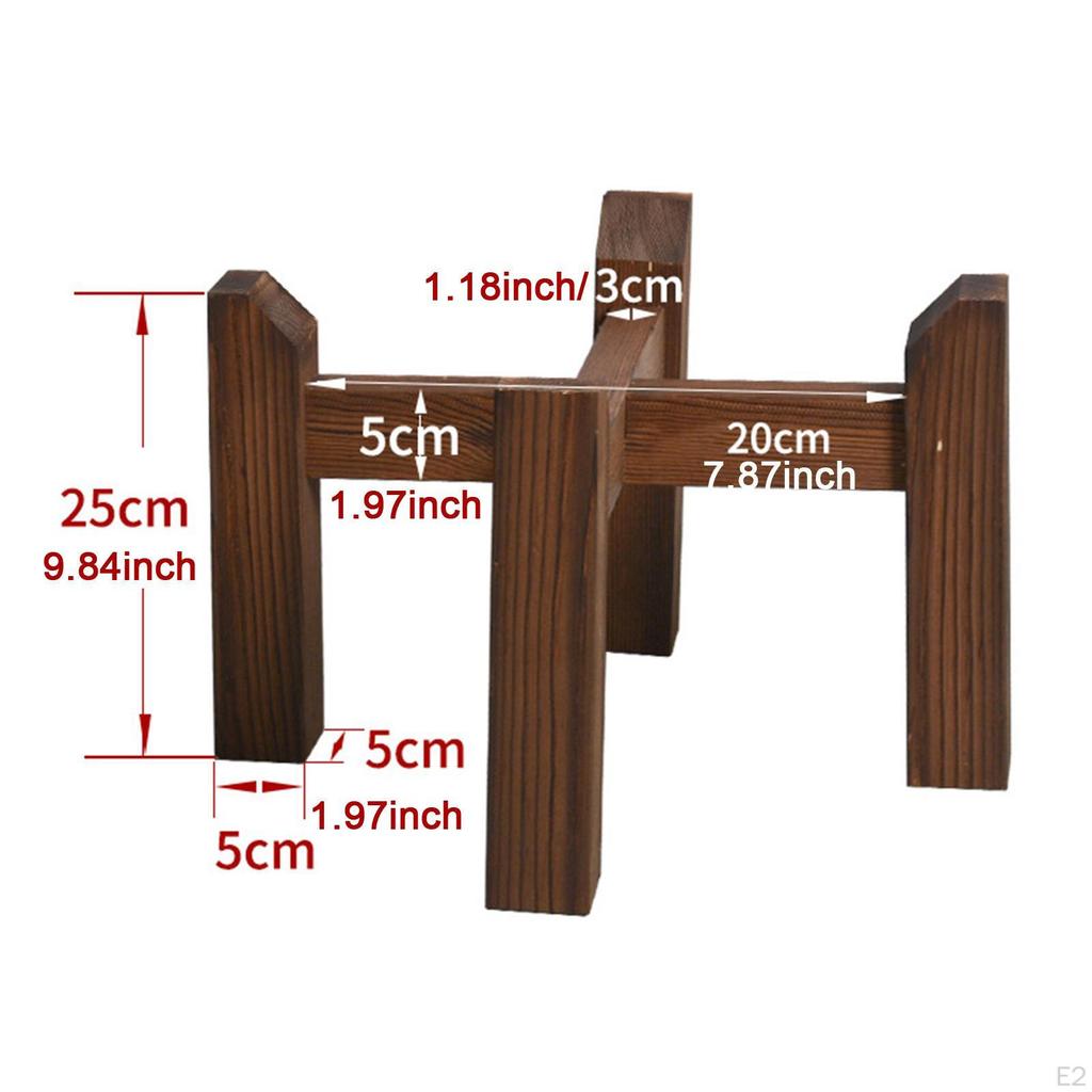 Corner Plant Stand Flowerpot Display Rack Easy to Use Non-slip Wood Stable Planter