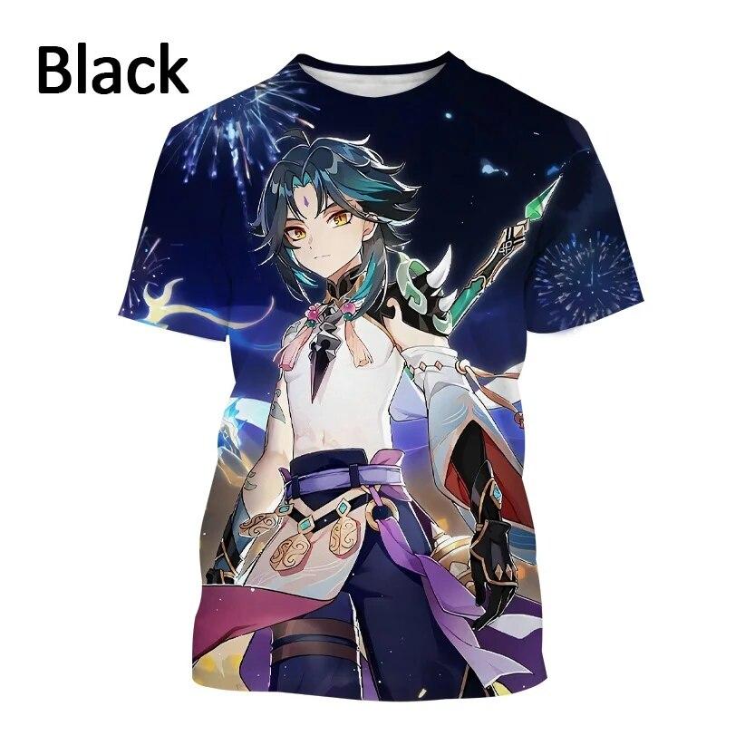 

Genshin Impact 3d футболка с принтом аниме личность круглый вырез унисекс Повседневная мода топ с короткими рукавами 6XL