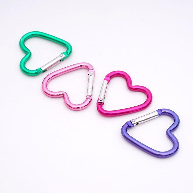 2PCS Outdoor Heart Carabiner