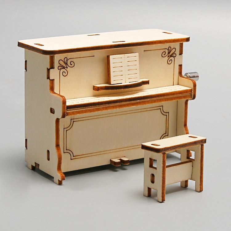 DIY Handkurbel-Spieluhr-Bausatz für Kinder: 8-Ton-Klavier-Wissenschaftsprojekt