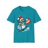 Unisex Softstyle T-Shirt Gleeful Snowman Snowball POW Funny Christmas