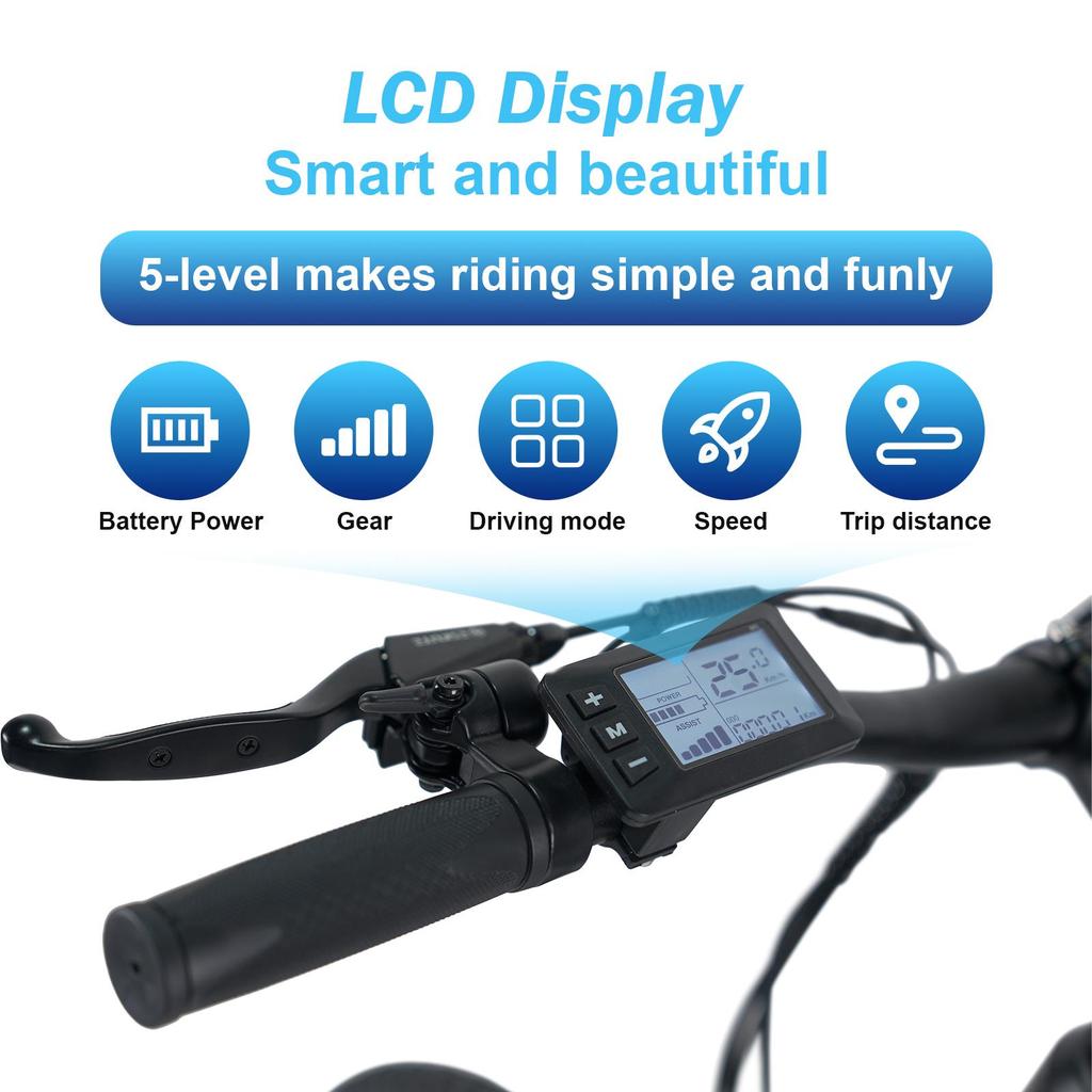 Elektrokolo TTGO M300 27,5" Pneumatiky 250W Motor 36V20Ah Baterie 25km/h Maximální Rychlost 100km Maximální Dojezd Senzor Točivého Momentu Shimano 7 Rychlostí