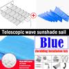 Width 3m Outdoor Telescopic Sun Shade Sail UV Resistant Swimming Pool Shading Cover Patio Pergola Retractable Shading Cover