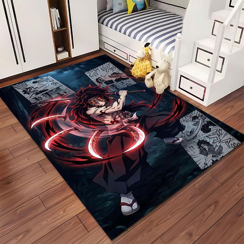 Samurai Demon Warrior Art Carpet suitable as a non-slip mat for the living room or bedroom sofa