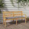 Day and Night - Day and Night Batavia Bench with Gray Cushion Solid Teak Wood 150 Cm