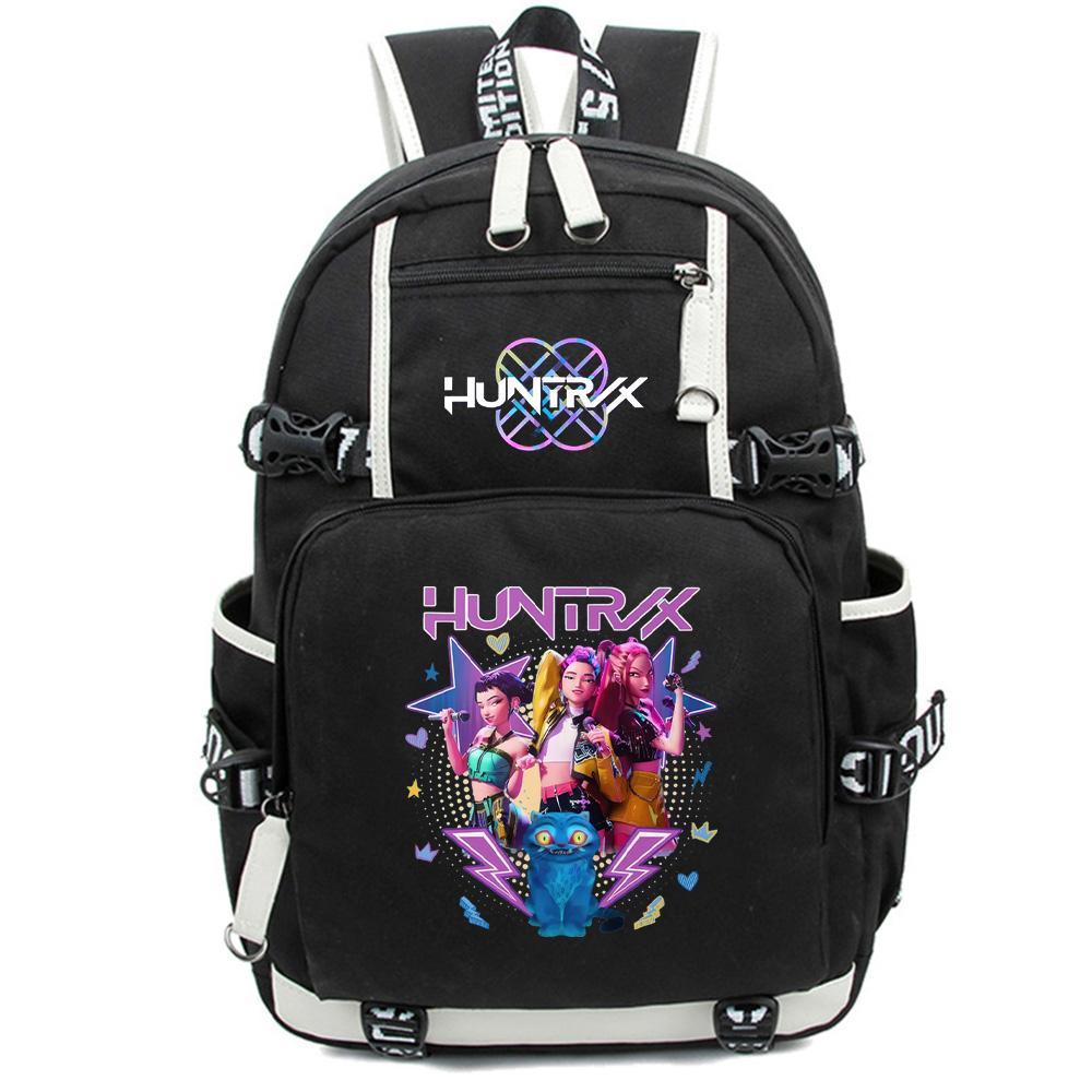 Anime Cartoon K-Pop Demon Hunters Backpack Large Capacity Bookbag for Student Boy Girl Schoolbag Outdoor Waterproof Laptop Travel Bag Mochila