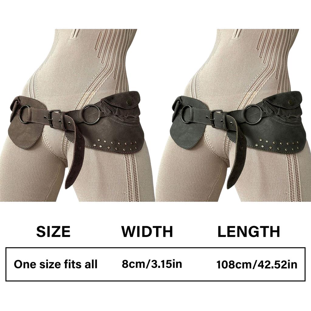 Rivet Studded Corset Adjustable Waistband Waist Bag Belt Women Cincher Cool Waistband Punk Fanny Belt Waist Accessory
