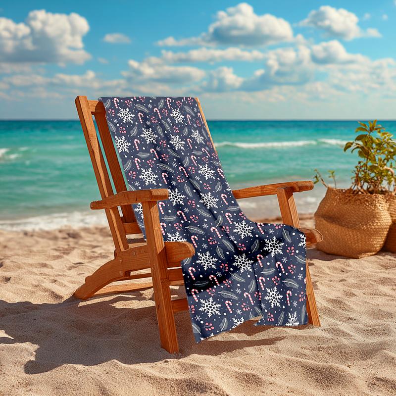 1Pc Winter Wonderland Beach Towel Quick Dry Multiuse For Beach Pool Gym Yoga Home Travel Christmas Halloween Xmas Gift S1171