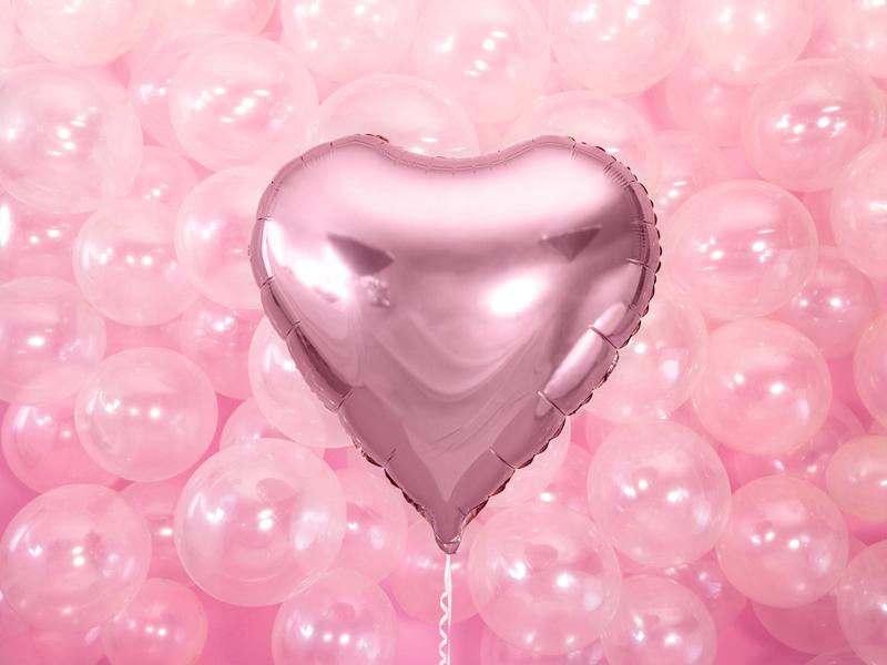 Heart Foil Balloon, 61cm, Light Pink 1 Pc