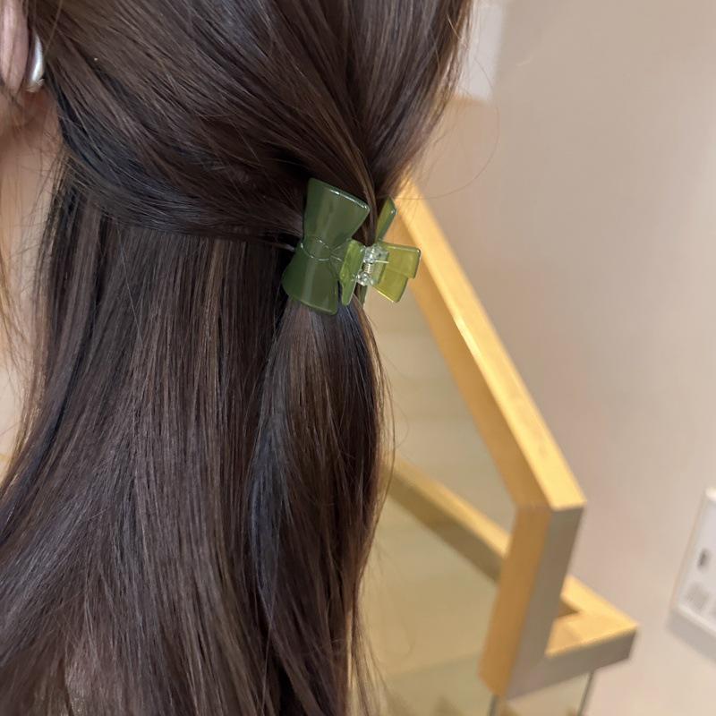Sweet Colorful Bow Hair Claw – Korean Summer Acetate Hair Clip for Women