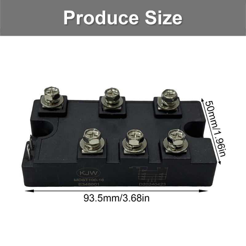 MDST100A Three Phase Rectifier Bridge Module 100A High Current Full Waved Rectification Coppered Base Design