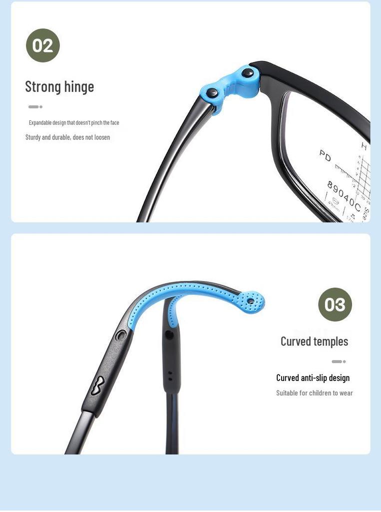 Children's Lightweight Silicone TR Eyeglass Frames for Myopia Control