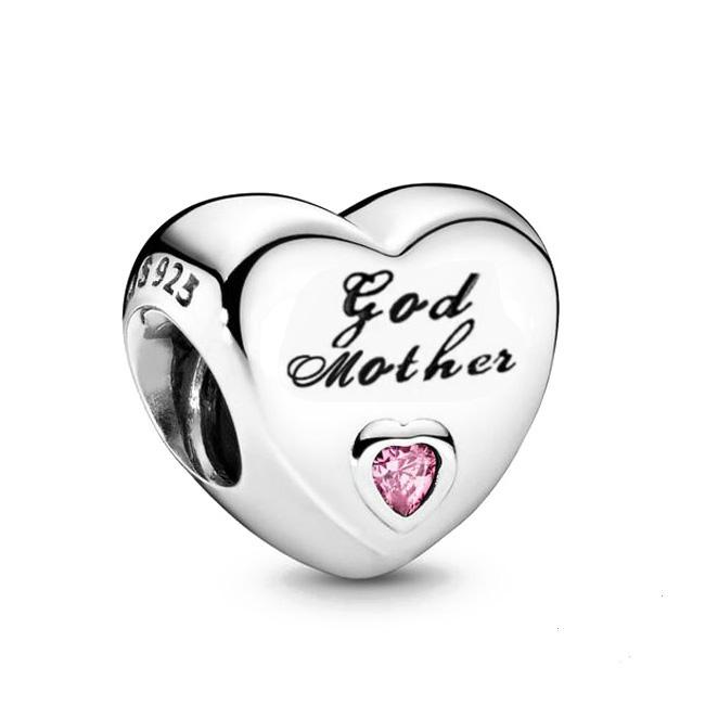 New Authentic Copper Simple Heart Charm Family Mom Dad Birthday Bead Compatible With Fashion Bracelets Necklaces Women Do It Yourself Jewellery Ideal
