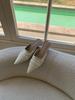 Slippers Spring Autumn Fashion Pointed Toe Closed ToePleated Triangle HeelWomen's Mid Heel Outdoor Wear