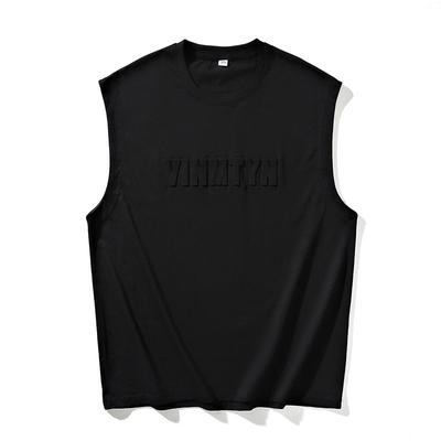 10XL Sommer Fett Plus Größe Herren ärmelloses T-Shirt Rundhals Kam Schulter Casual Sports Bottom