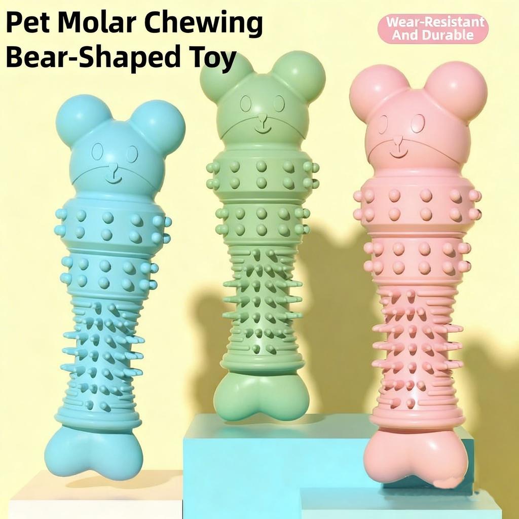 New Cute Bear Shaped Cat and Dog Chew Toys Chew Resistant Grind and Clean Teeth Pet Supplies