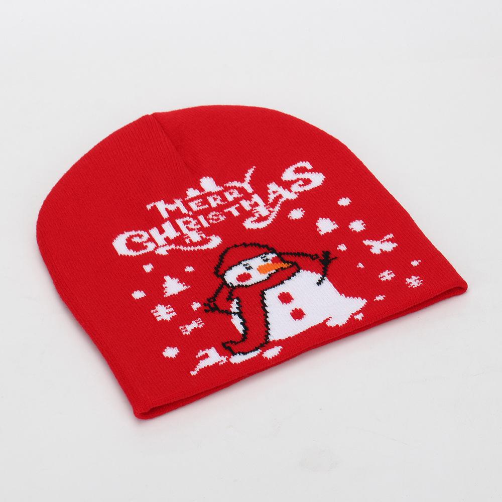 

Men s & Women s Winter Christmas Hat - Elk & Santa Claus Jacquard Knit One Size