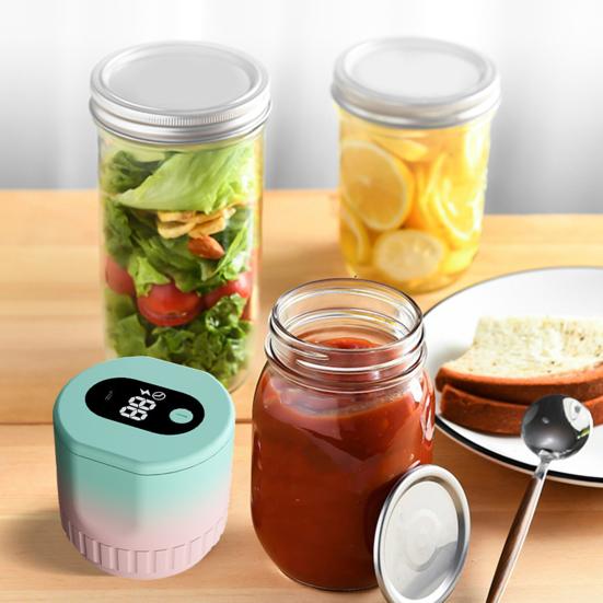 

Электрический вакуумный упаковщик для банок Mason Jar Yousheng с многоразовыми крышками, портативный аккумуляторный беспроводной электрический вакуумный упаковщик для банок Mason Jar