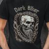 Dark Biker Skull Shirt | Gothic Skeleton Rider Tee | Vintage Motorcycle Graphic T-Shirt | Edgy Skull Biker Gift for Men
