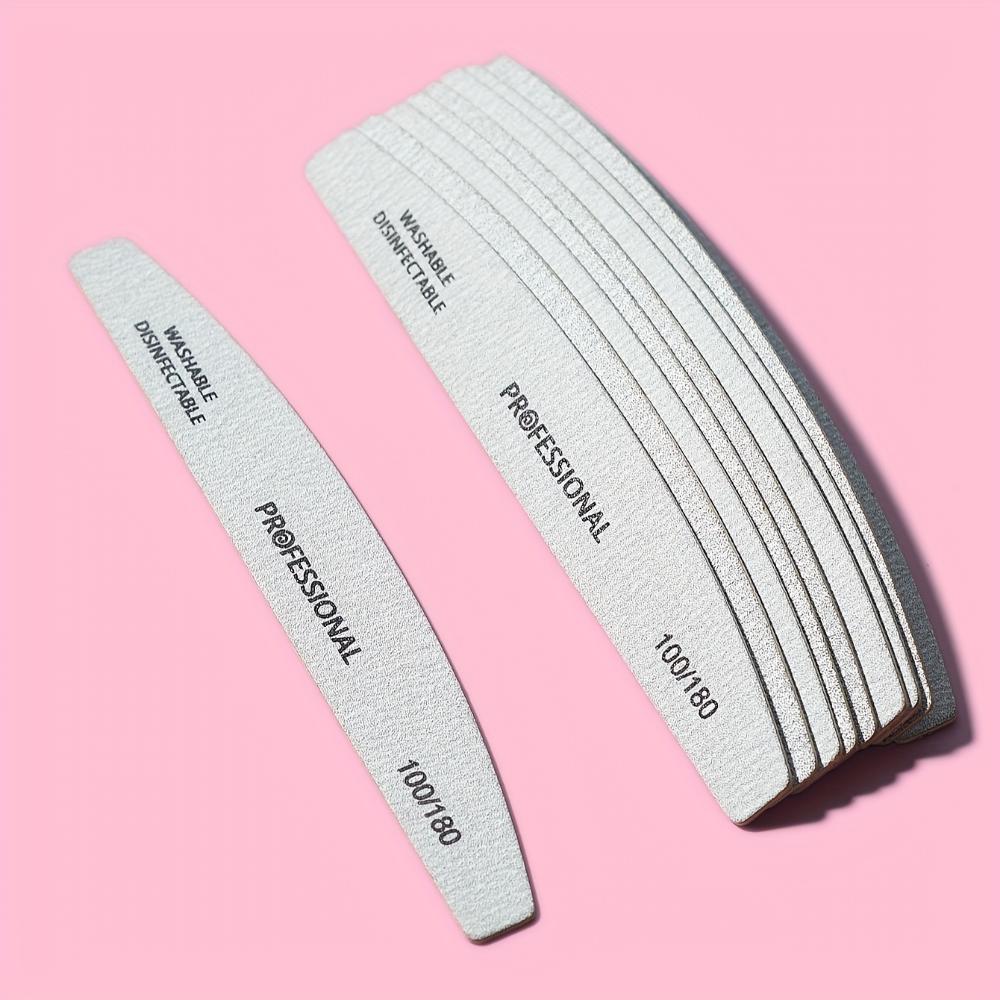 10-Piece Half Moon Nail File, Nail Polishing Tool