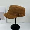 Autumn new retro British style newsboy hat women's high-end suede octagonal hat showing the face small fashionable painter hat