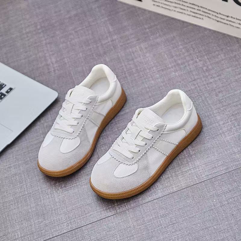 

Женские весенние новые уродливые милые кожаные на мягкой подошве с круглым носком повседневные кеды женские 40 белый