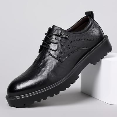 Fashion Mens Dress Business Shoes Black Wedding Party Formal Dress Soft Leather Shoes Tide Platform Men Wedding Party Shoes Male