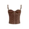 Slim Fit Lace Corset Sleeveless Suspender Vest Spicy Girl Style Crop Tops  Travel