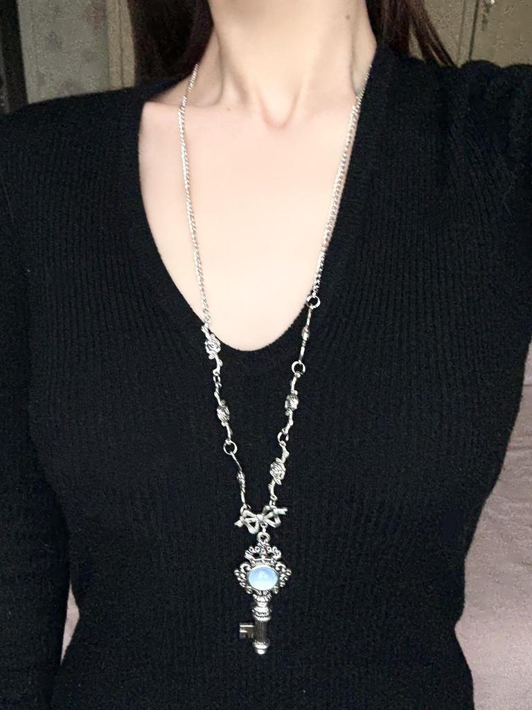 Y2K Spicy Girl Dark Star Leather Choker Necklace - Pure Desire Clavicle Chain