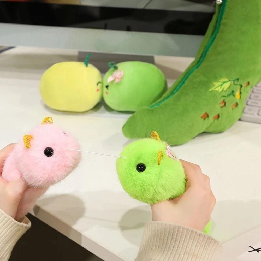 Caterpillar Simulation Pea Pod Plush Doll Lifelike Plants Kidney Bean Plush Toy Couple gift