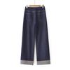Women's High-Waist Wide-Leg Denim Pants