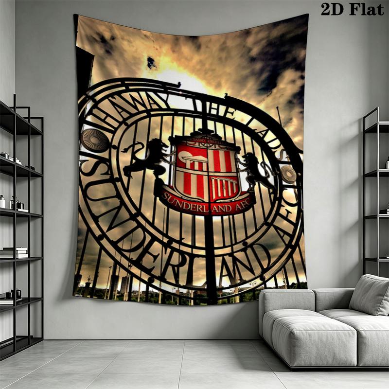 Sunderland Wall Tapestry Aesthetic Wall Hanging Printed Fabric Blanket Decorative Tapestries for Bedroom Living Room Home Decor