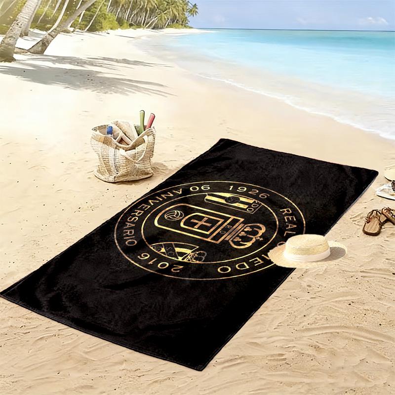 Asciugamano da Spiaggia Stampa Real Oviedo, Asciugamano Grande Morbido Asciugatura Rapida per Spiaggia Campeggio Nuoto