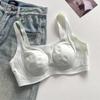 Vest Rabbit-ear Bra for Women Thin and Seamless Bra Mesh Gathering Bra Beautiful Back Without Underwire Bra Push Up Bra