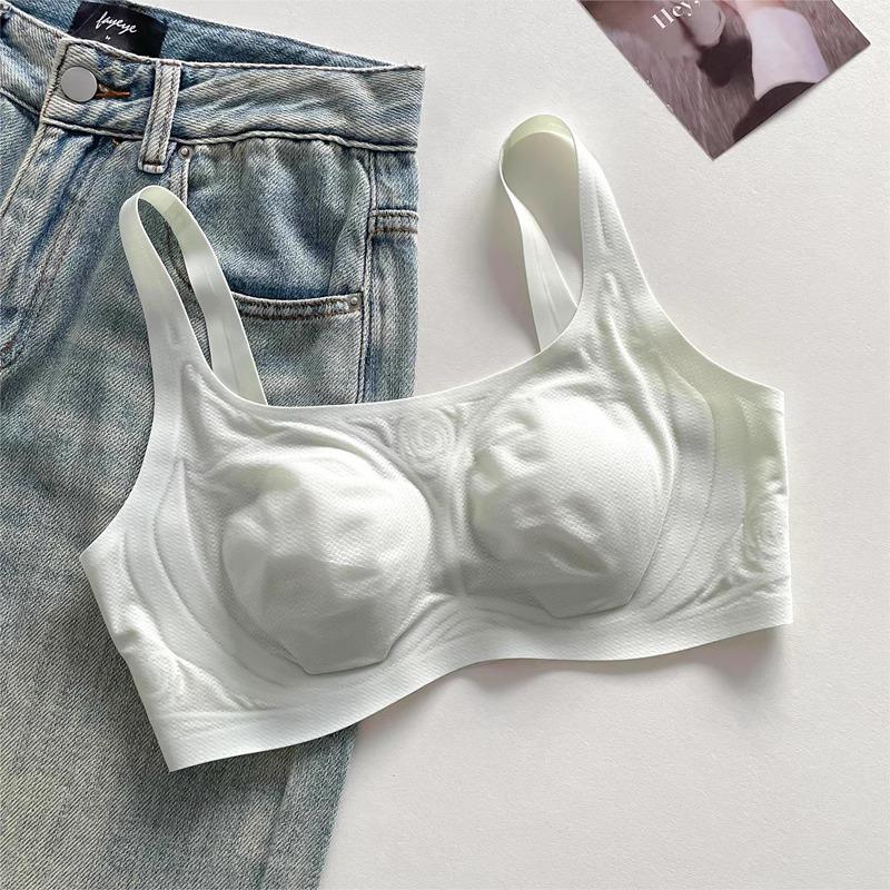 Vest Rabbit-ear Bra for Women Thin and Seamless Bra Mesh Gathering Bra Beautiful Back Without Underwire Bra Push Up Bra