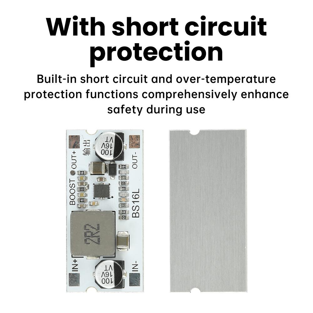 DC-DC High-Power Mini Boost Converter 2.7-15V Input To 5V 9V 12V Output Booster 300K-1MHZ Step-Up Power Supply Module with TVS