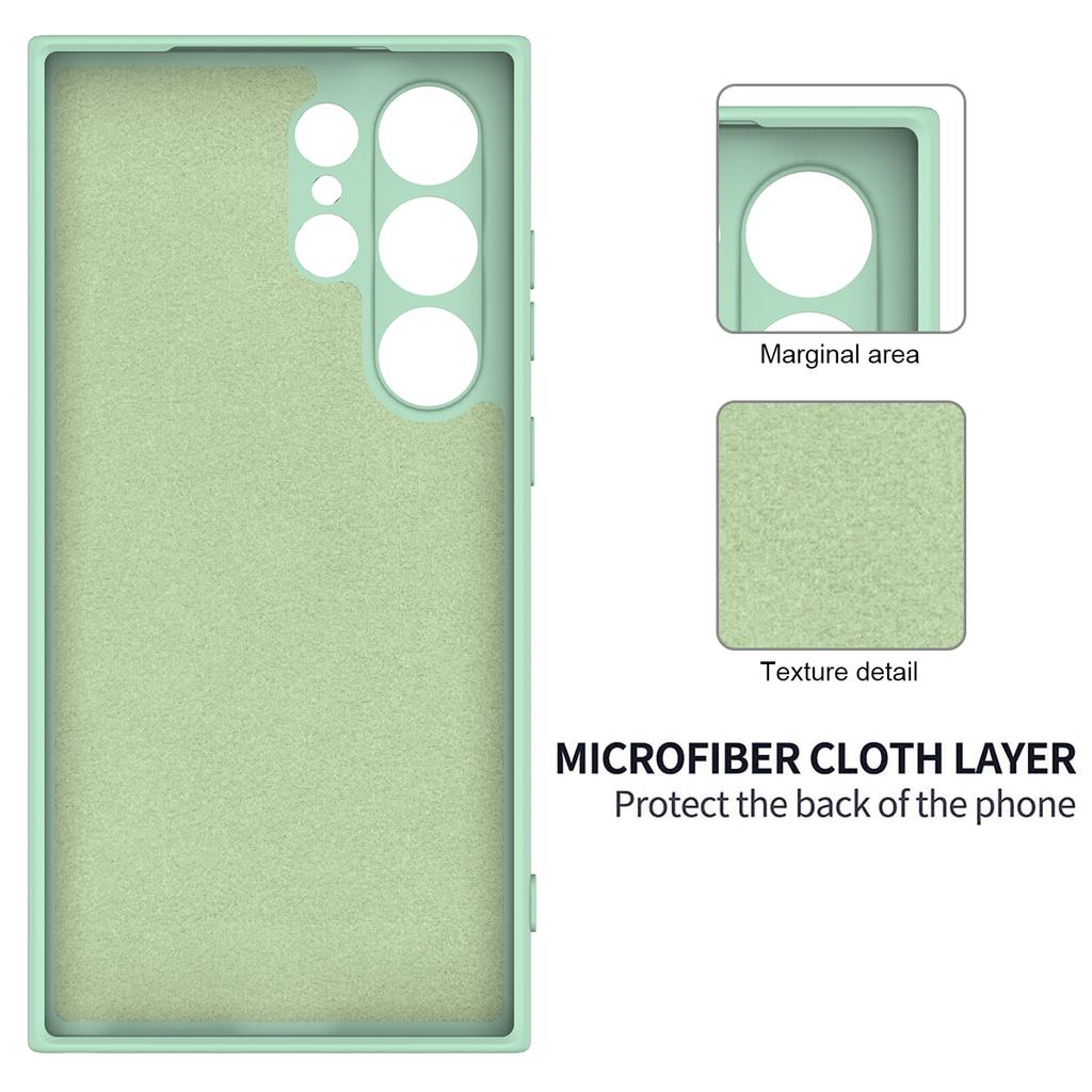 For Samsung Galaxy S24 Ultra Case Shockproof Liquid Silicone Smartphone Cover with Strap