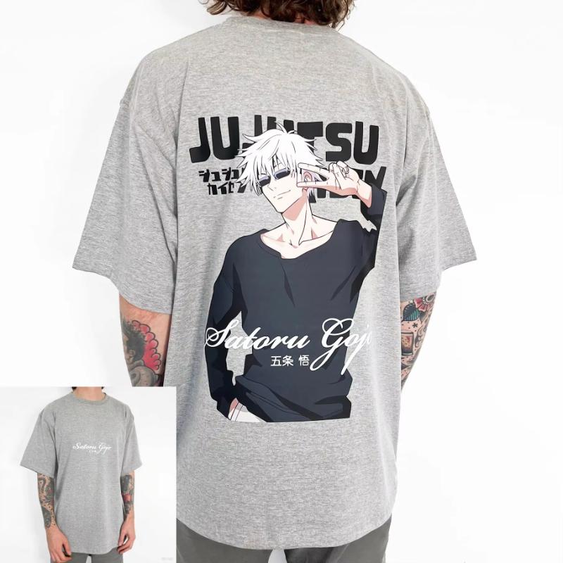 Jujutsu Kaisen Satoru Gojo Anime Mens Short Sleeve Tshirt Summer Cotton Women Graphic Tee Streetwear Casual Fashion Y2k Tops