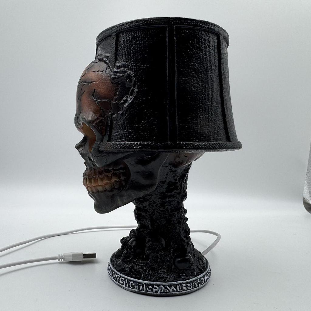 Halloween Gothic Skull Lamp volcanic Stone Skull Lamp Skeleton Halloween Decorations Skeleton Halloween Desktop Decorations
