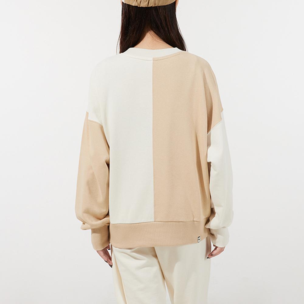 PUMA Downtown Oversized Crew Neck Sweatshirt Women Tops Off-White 533052-20